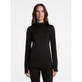 thumbnail image 1 of ClimateRight by Cuddl Duds Women's Warm Plush Warmth Mock Neck Base Layer Thermal Top, Sizes XS to 4X, 1 of 5