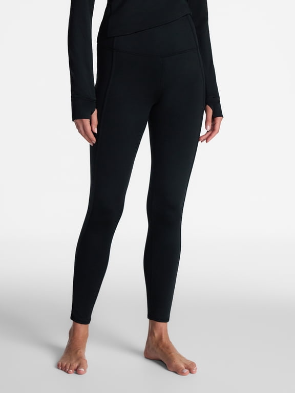 ClimateRight by Cuddl Duds Women's Warm Plush Warmth High Rise Thermal Base Layer Legging, Sizes XS to 4X