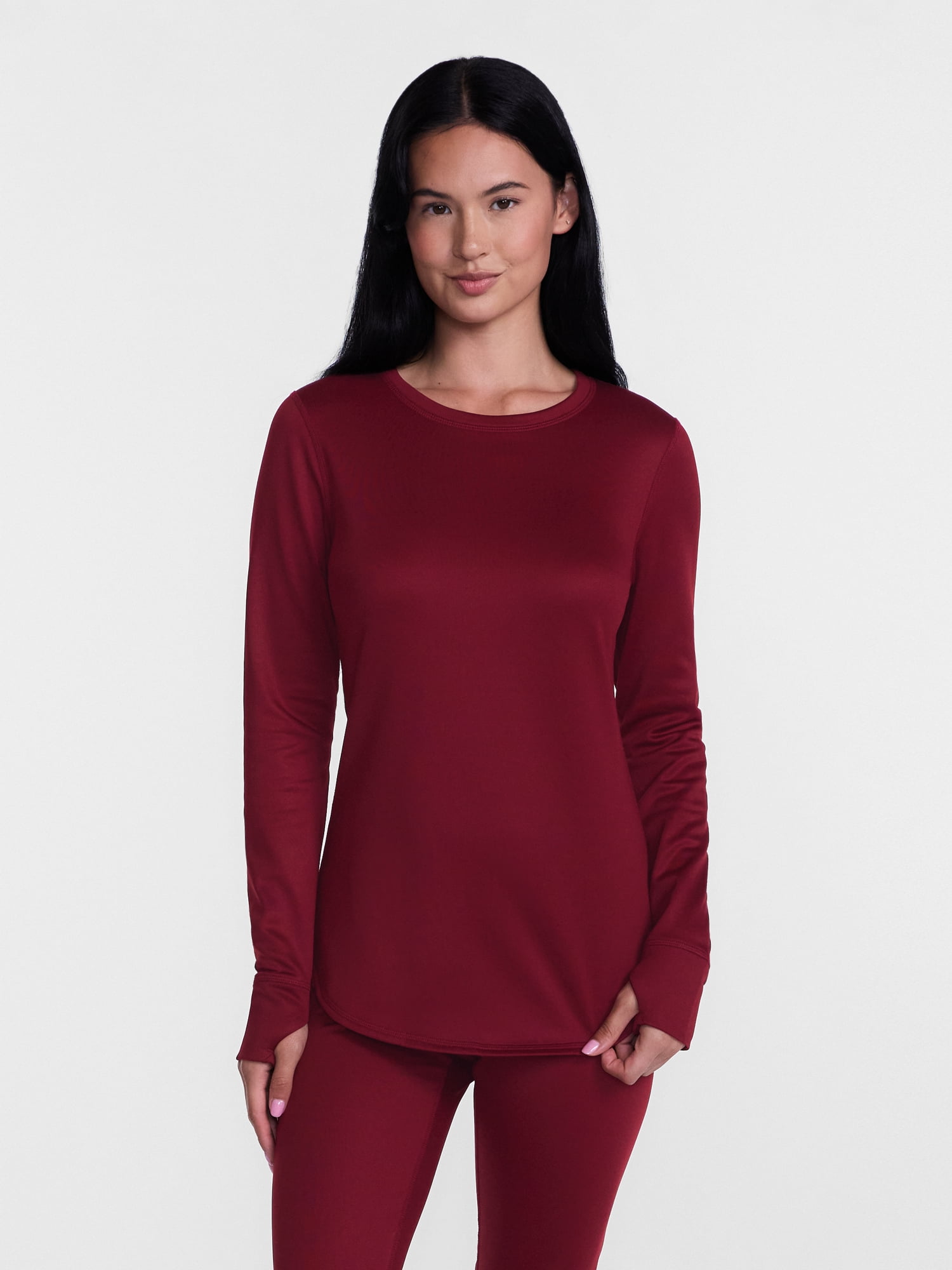 ClimateRight by Cuddl Duds Women's Warmer Crewneck Thermal Base Layer Thermal Top, Sizes XS-4X