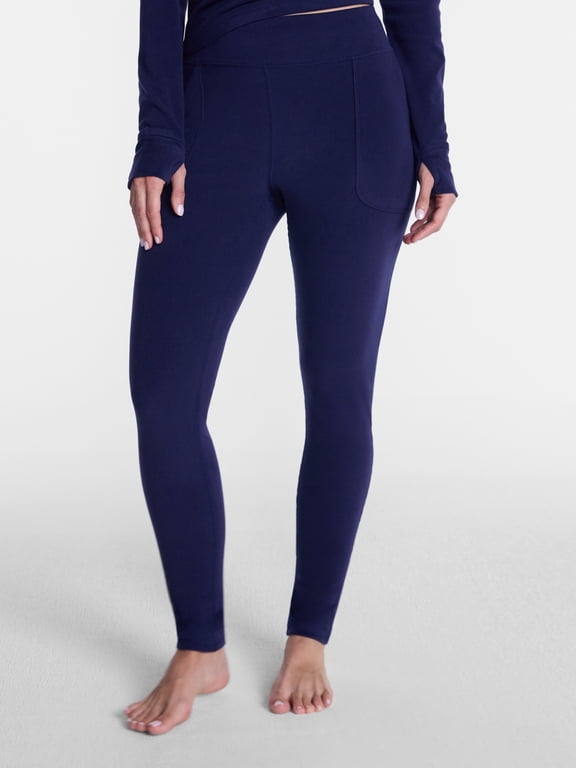 ClimateRight by Cuddl Duds Women’s Warmest Therma Suede High Rise Thermal Base Layer Legging, Sizes XS to 4X