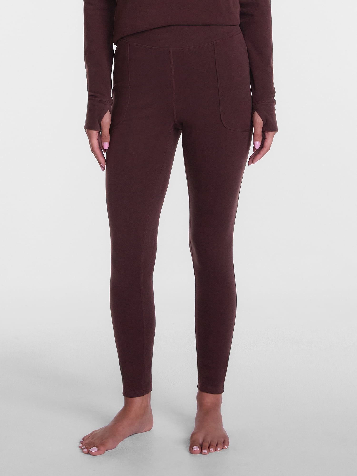 ClimateRight by Cuddl Duds Women’s Warmest Therma Suede High Rise Thermal Base Layer Legging, Sizes XS to 4X