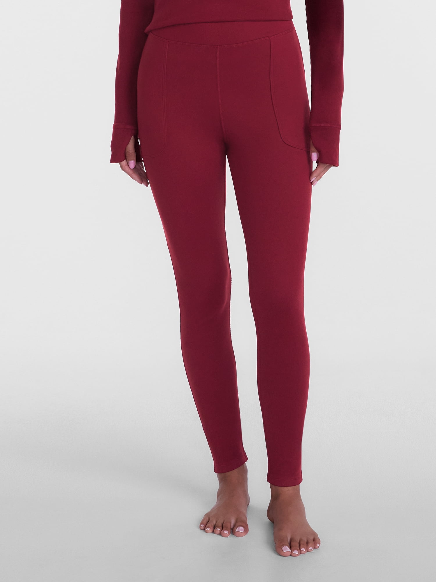 ClimateRight by Cuddl Duds Women’s Warmest Therma Suede High Rise Thermal Base Layer Legging, Sizes XS to 4X