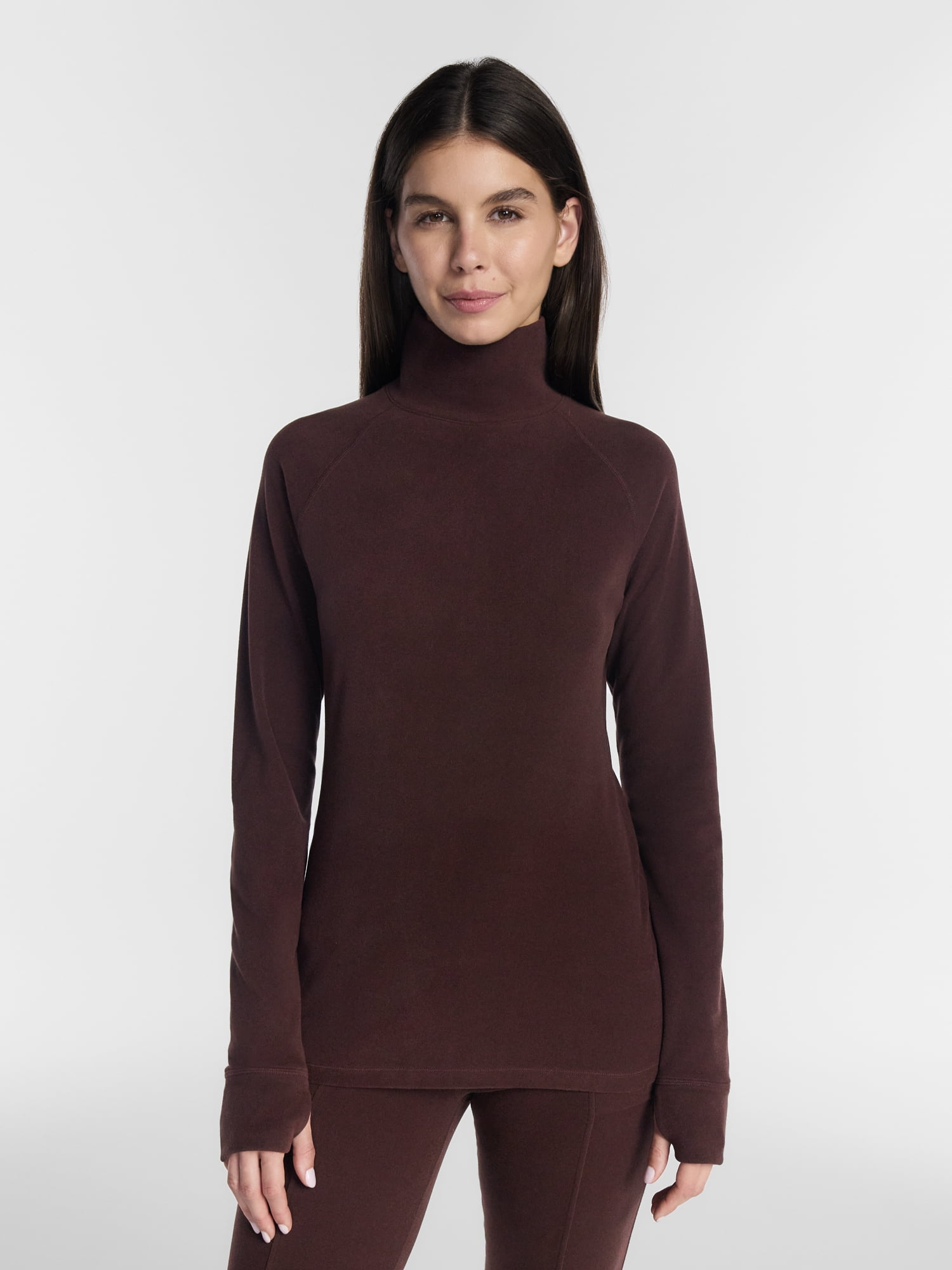 ClimateRight by Cuddl Duds Women’s Warmest Therma Suede Long Sleeve ...