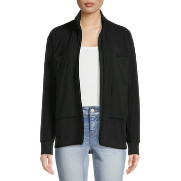 ClimateRight by Cuddl Duds Women’s and Women's Plus Knit Microfleece Jacket with Aerowarm Technology