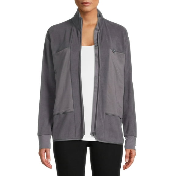 ClimateRight by Cuddl Duds Women’s and Women's Plus Knit Microfleece Jacket with Aerowarm Technology