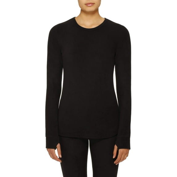 ClimateRight by Cuddl Duds Women's and Women's Plus Stretch Fleece Base Layer Top