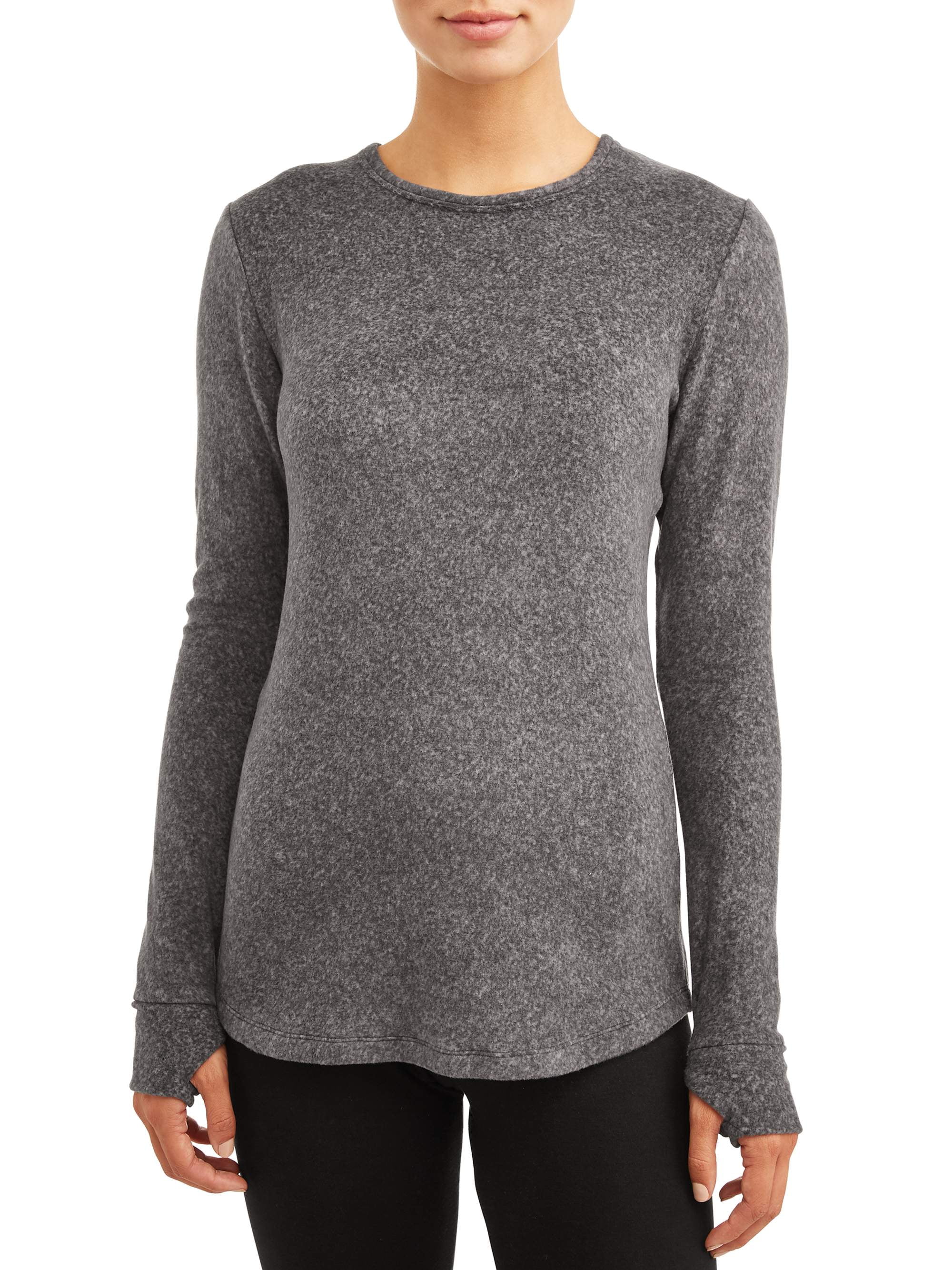 ClimateRight by Cuddl Duds Women's and Women's Plus Stretch Fleece Base  Layer Top 