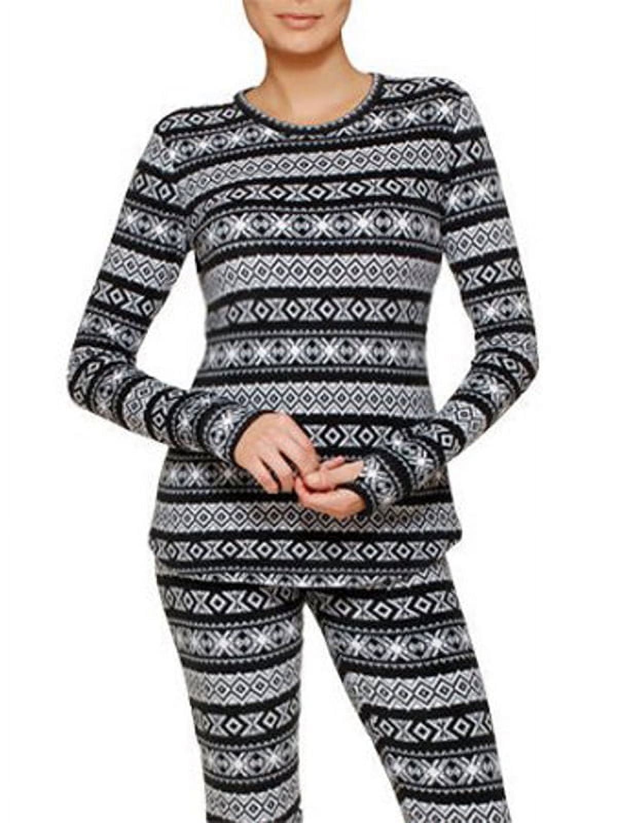 ClimateRight by Cuddl Duds Women's and Women's Plus Stretch Fleece Warm  Long Underwear Top 