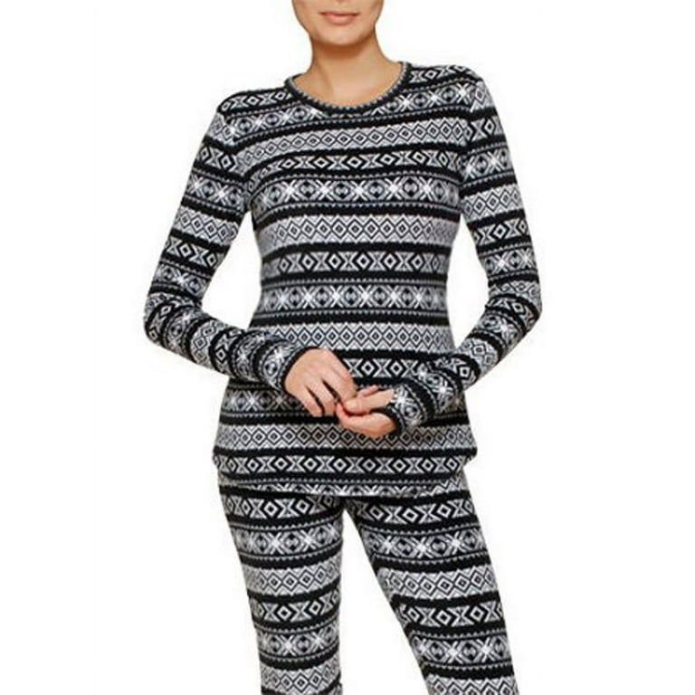 ClimateRight by Cuddl Duds Women's and Women's Plus Stretch Fleece Warm  Long Underwear Top 
