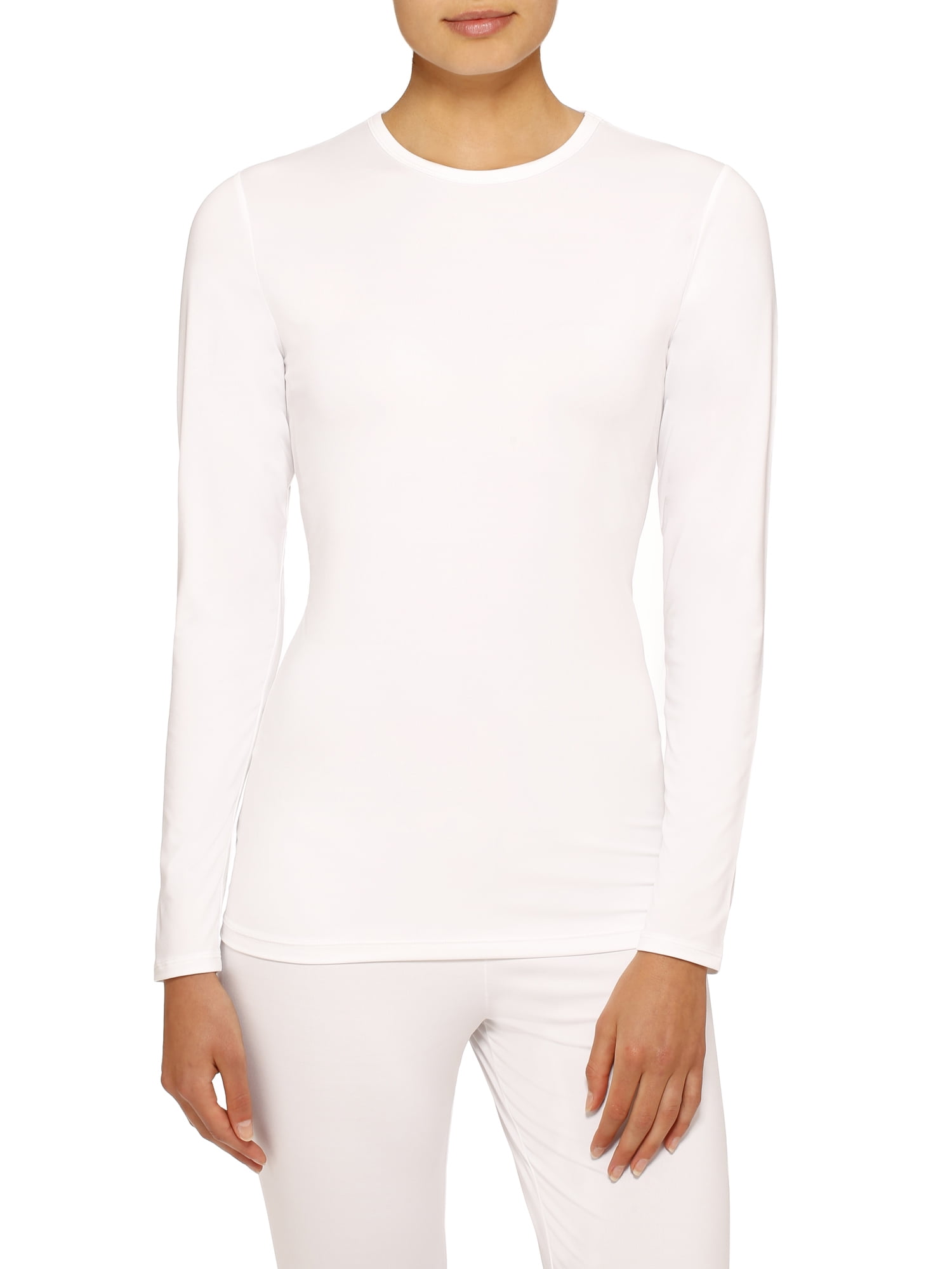 ClimateRight by Cuddl Duds Women's and Women's Plus Stretch Microfiber Base  Layer Long Sleeve Top