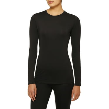 ClimateRight by Cuddl Duds Women's and Women's Plus Stretch Microfiber Base Layer Long Sleeve Top