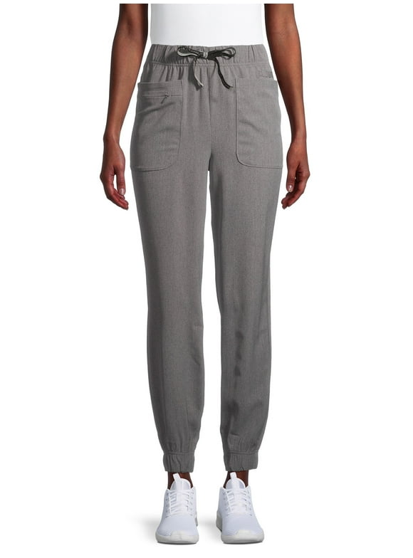ClimateRight by Cuddl Duds Women's and Women's Plus Stretch Woven Scrub Jogger