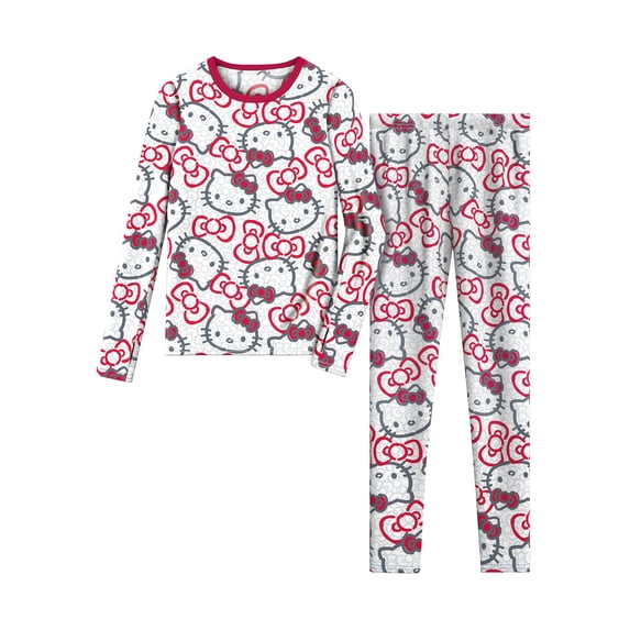 Climateright By Cuddl Duds Hello Kitty Girls Thermal Set, Sizes XS-M
