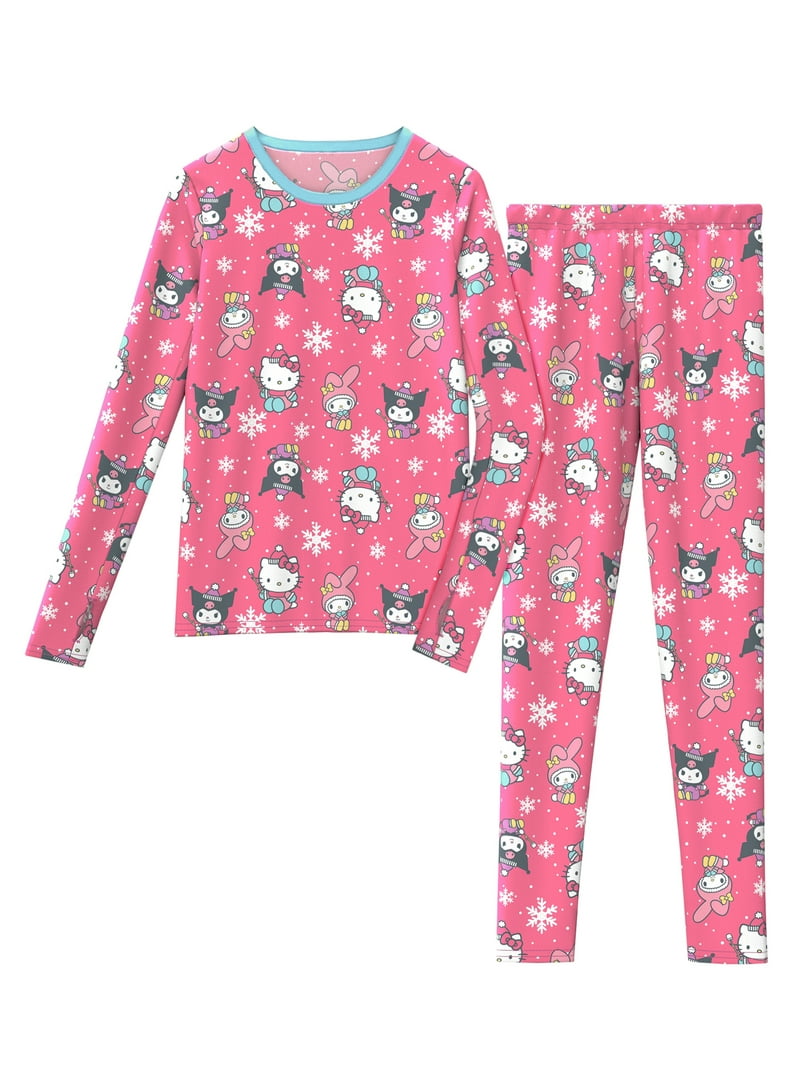 Climateright By Cuddl Duds Hello Kitty Girls Thermal Set, Sizes XS