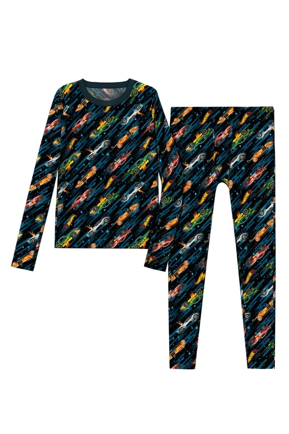 Climateright By Cuddl Duds Hot Wheels Boys Thermal Set, Sizes S-L