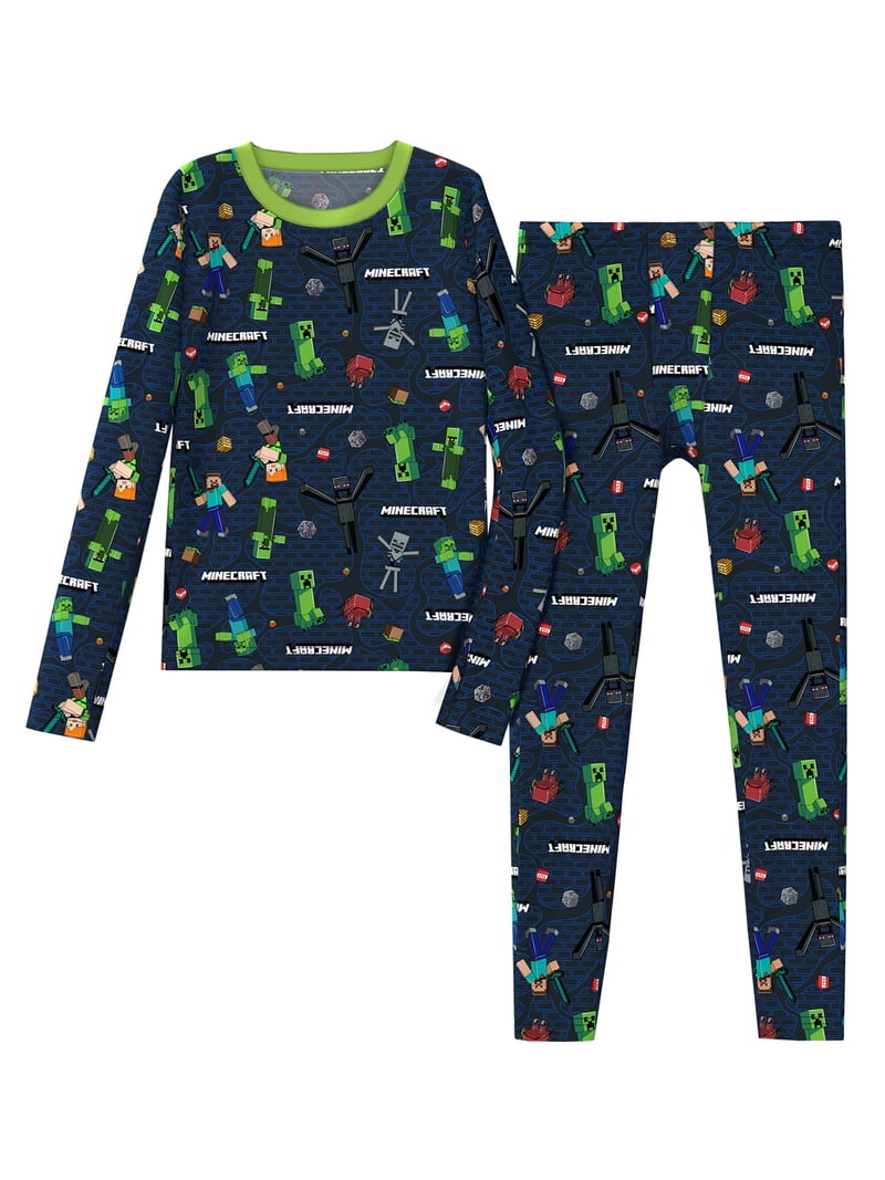 Climateright By Cuddl Duds Minecraft Boys Thermal Set, Sizes S-L
