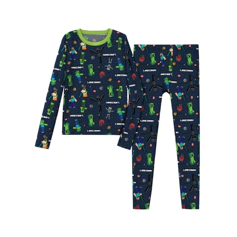 Climateright By Cuddl Duds Minecraft Boys Thermal Set, Sizes S-L