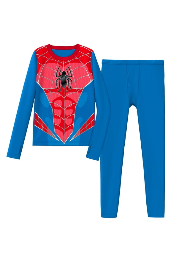 Climateright By Cuddl Duds Spider-Man Boys Thermal Set, Sizes S-L