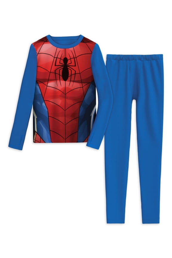 Climateright By Cuddl Duds Spiderman Boys Thermal Set, Sizes S-L