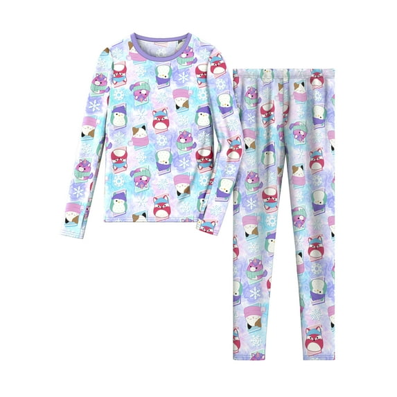 Climateright By Cuddl Duds Squishmallow Girls Thermal Set, Sizes S-L
