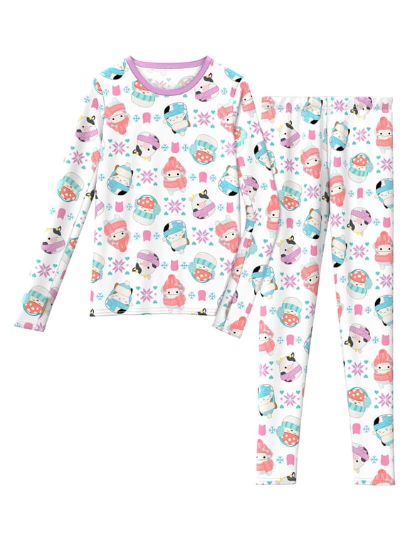 Climateright By Cuddl Duds Squishmallow Girls Thermal Set, Sizes S-L