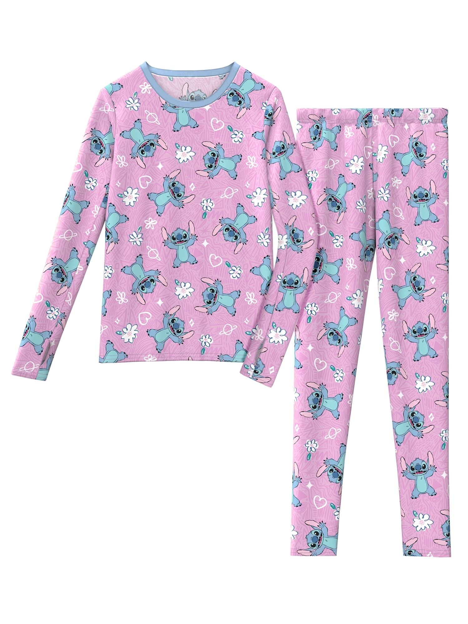 Climateright By Cuddl Duds Stitch Girls Thermal Set, Sizes XS-M