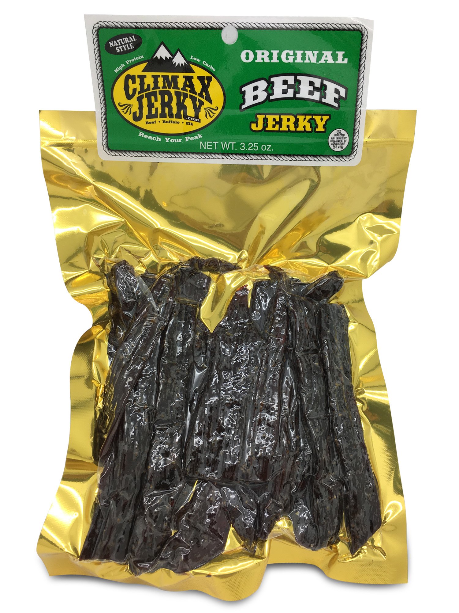 Climax Jerky Premium Thin DHF10 Cut 3.25 OZ. Oven Roasted Natural Style