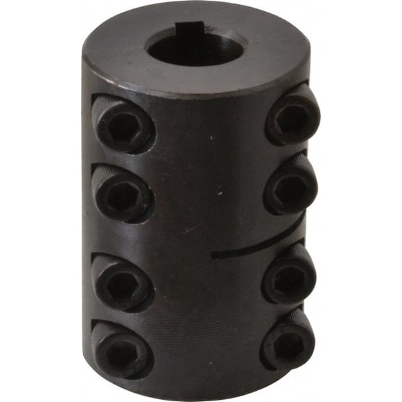 3/4" Inside x 1-1/2" Outside Diam, Two Piece Rigid Coupling with Keyway