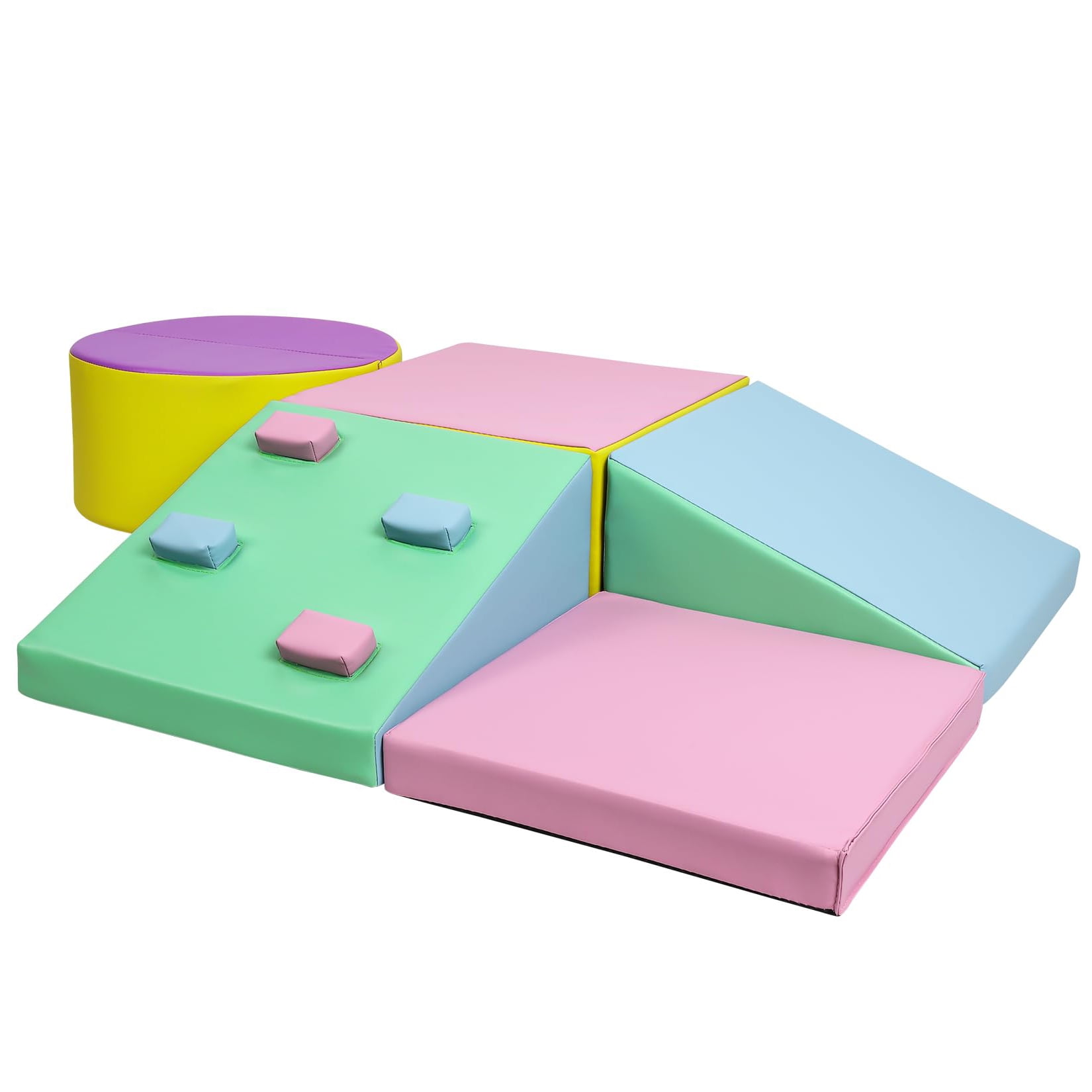 Climb and Crawl Activity Playset,Soft Lightweight Foam Climbing Blocks for Climbing, Crawling