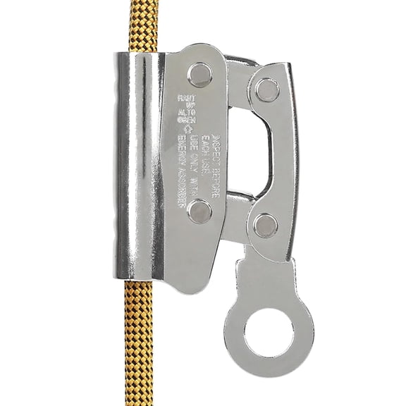 Climb Self Locking Rope Grab - Alloy Steel, Safety Protection 25 kN(Aprx 300LB), Used with 5/8 Lifeline Rope, for Construction, Climbing, Fall-Protection (Round Lock)