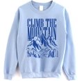 thumbnail image 1 of Climb The Mountain Graphic Sweatshirt, Hiking Adventure Crewneck Pullover, 1 of 6