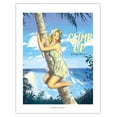 thumbnail image 1 of Climb Up. . . You'll love the view! - Palm Tree Pin-up Girl - From an Original Color Painting by Scott Westmoreland - Bamboo Fine Art 290gsm Paper (Unframed) 17x22in, 1 of 4