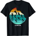 thumbnail image 1 of Climb on Mountain Hiking Retro Vintage Bouldering Climbing T-Shirt, 1 of 3