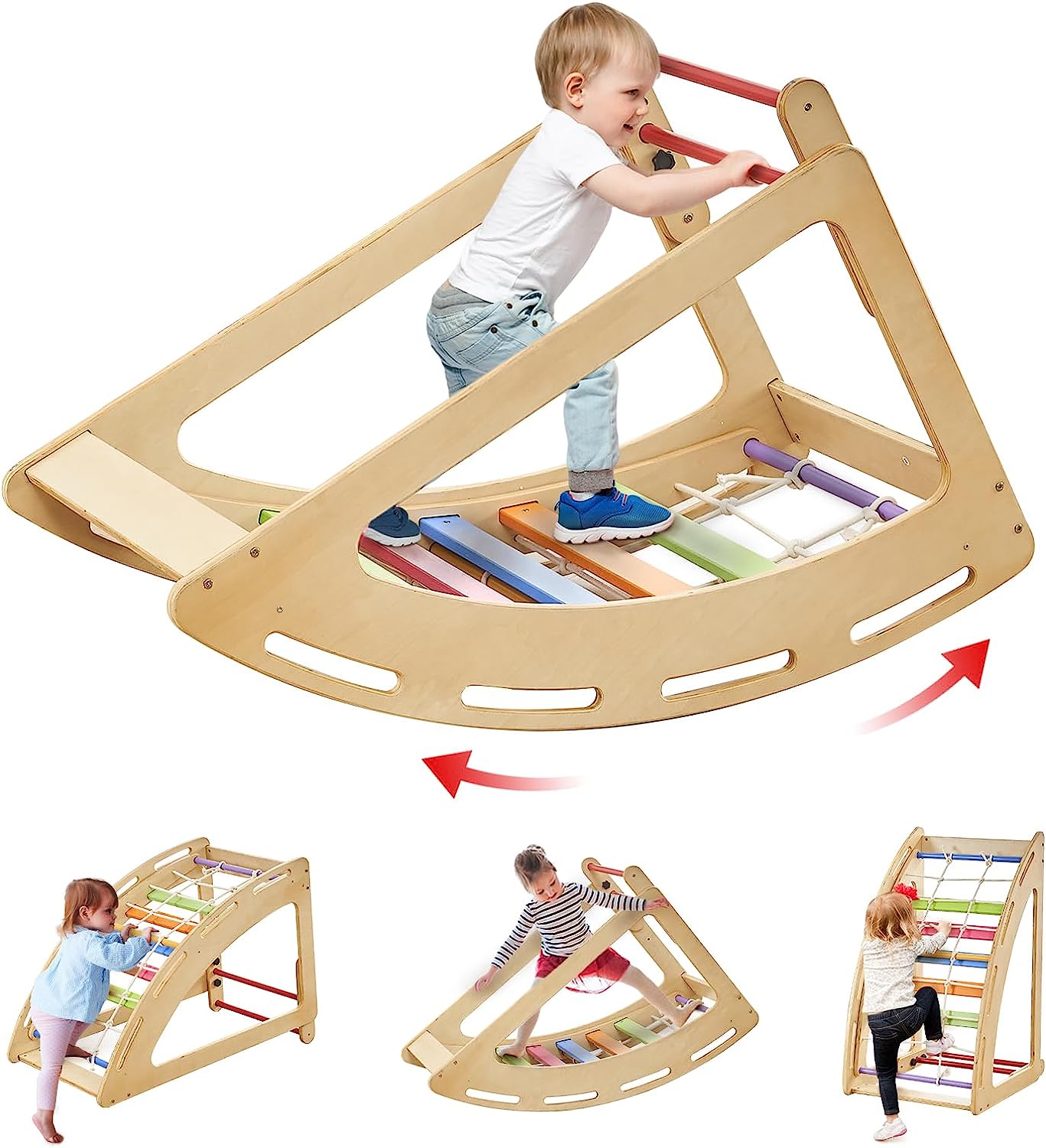 Climber Arch Rocker, Wanan 3in1 Climbing Toys for Toddlers 13