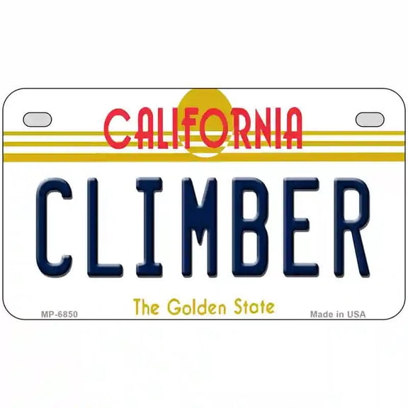 Climber California Novelty Metal License Plate 7" x 4" Motorcycle (MP)