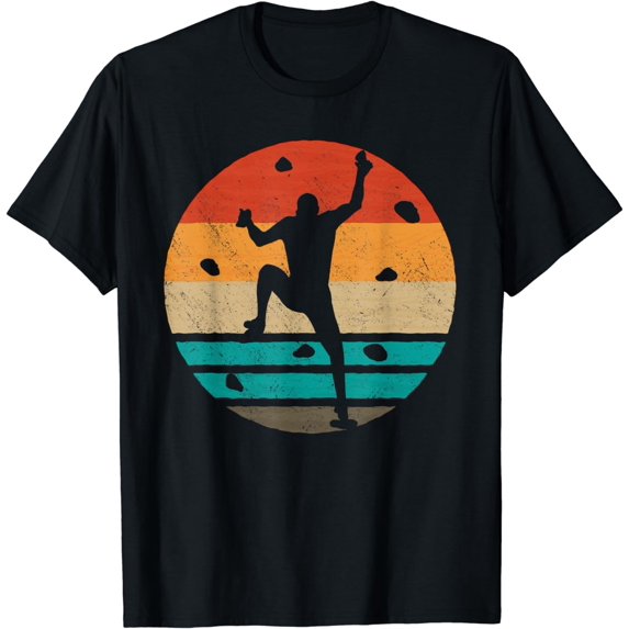 Climber Retro Free Climbing Small Rock Formation T-Shirt