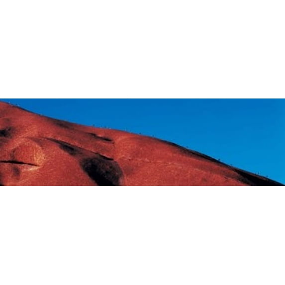 Climbers Ayers Rock Uluru Park Australia Poster Print (18 x 6)