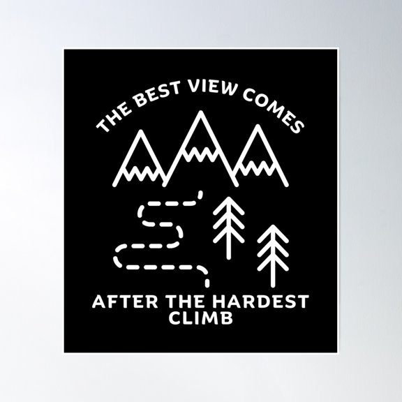 Climbing And Views Poster Wall Art, Modern Wall Decor, 12x18 UNFRAMED