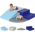 thumbnail image 1 of Climbing Blocks for Toddlers 1-3, 4-Piece Crawl and Climb Soft Foam Baby Climbing Blocks, Babies Activity Play Structures Toddler Climbing Toys Indoor, Blue, 1 of 8