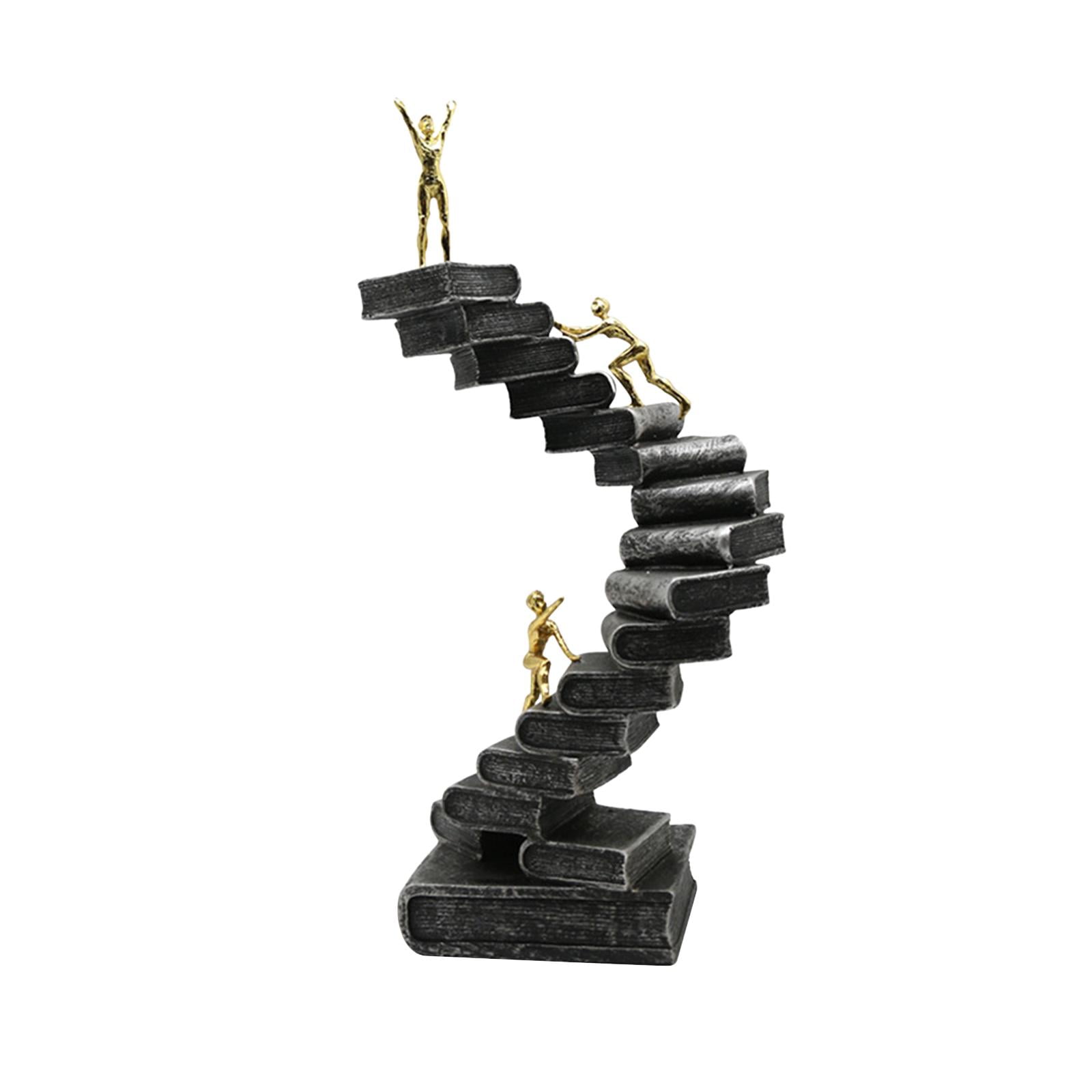 Climbing Book Ladder Statue Thinker Statues Art Collectible Statue Book