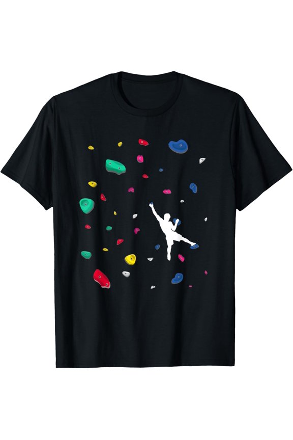 Climbing Boulder Wall Rock Climber Bouldering T-Shirt
