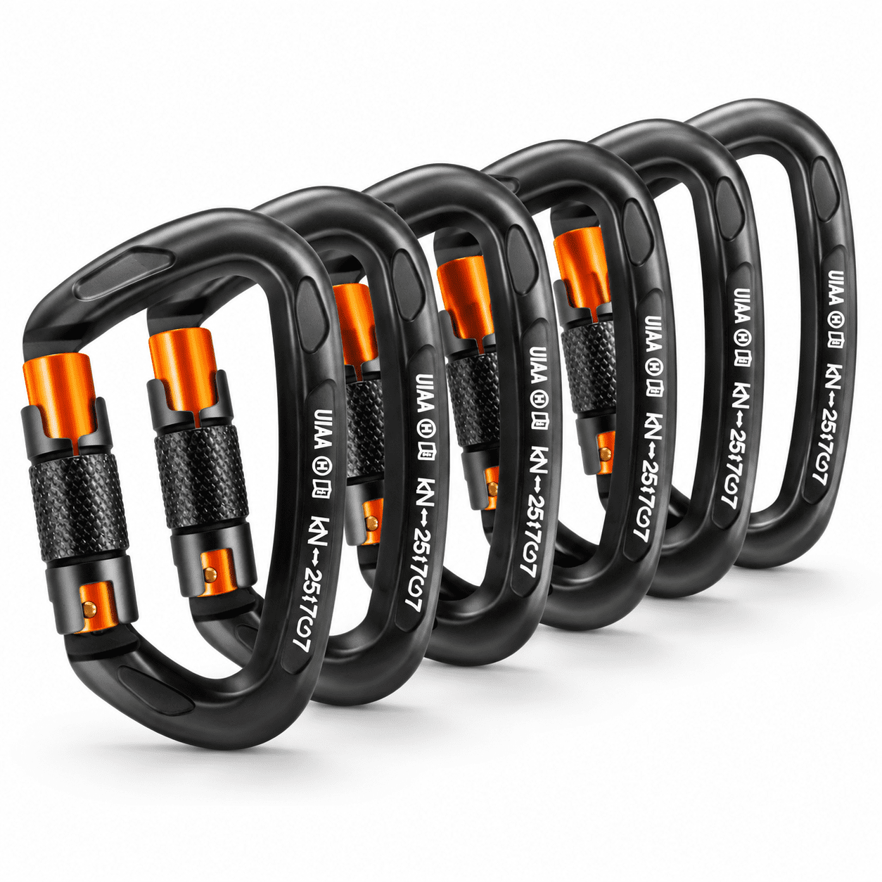 Rocker Figure Climbing Carabiner Clips 25kn Auto Locking Professional Heavy Duty ...