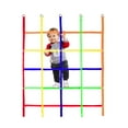 thumbnail image 1 of Climbing Cargo Net,Ninja Warrior Obstacle Course for Kids,Rope Net Ladder Monkey Bars for Rock Wall Jungle Gyms Playground Ribbon Training for Indoor and Outdoor Swing Set Tree House, 1 of 7