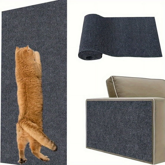 Climbing Cat Scratcher Mat, Trimmable Self-Adhesive Cat Scratching Board, DIY Cat Scratching Pads For Couch Furniture Wall Cat Tree, Cat Climbing Wall Scratcher, 11.81*39.37Inch/ 15.75*39.37In