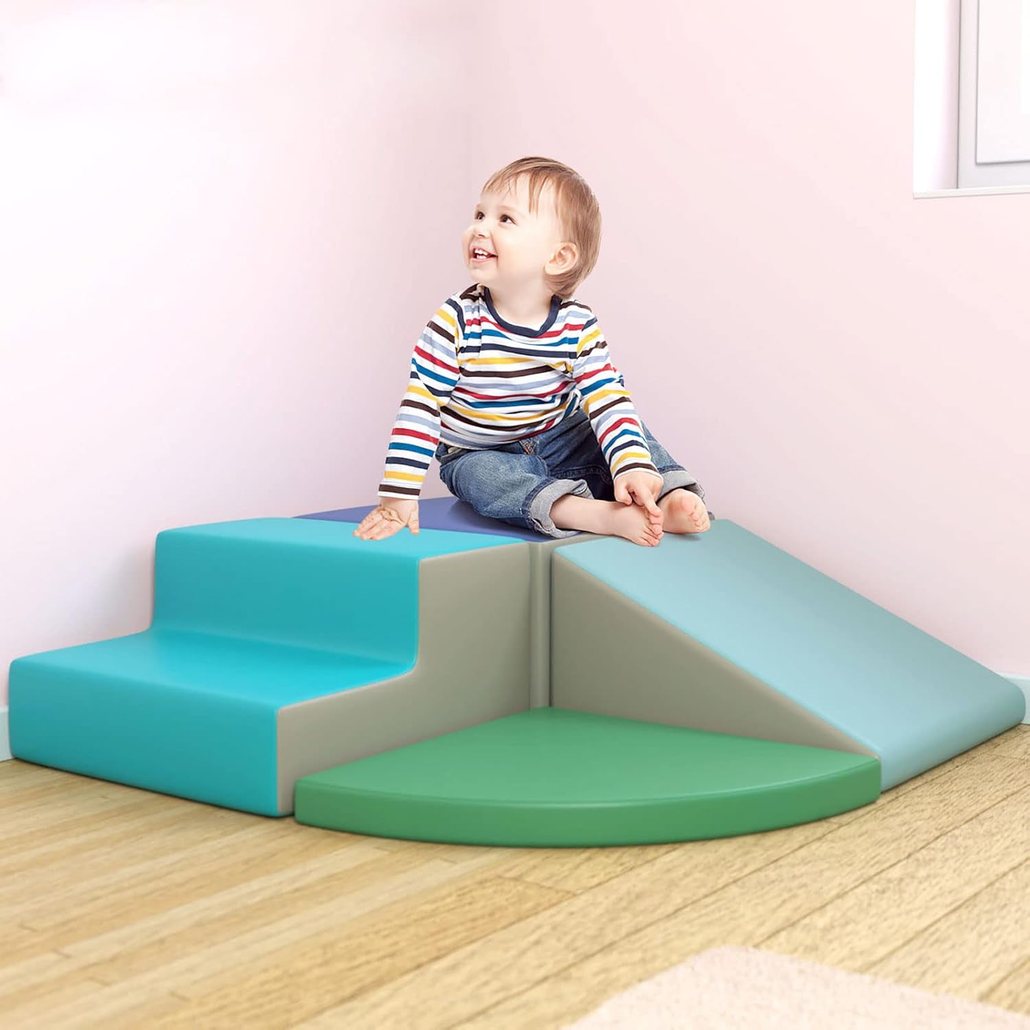 Climbing Crawl Toddler Toys Play Set, Foam Climbing Toys Indoor for ...