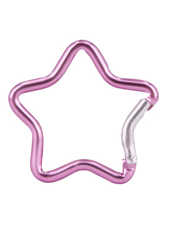 Aluminum Alloy Star Shaped Spring Snap Locking Carabiner Clips for Backpacking Camping Hiking and Traveling with Rubber Pad
