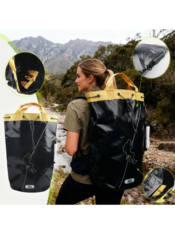 Climbing Gear Rope Storage Backpack for Rock Climbing Large Capacity Material 30L Drop