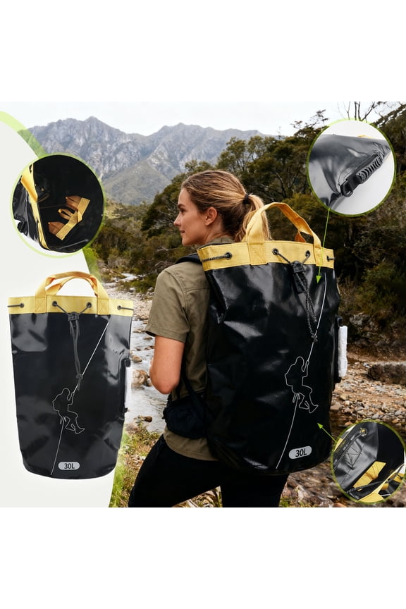 Climbing Gear Rope Storage Backpack for Rock Climbing Large Capacity Material 30L Drop