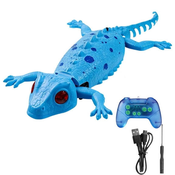 Climbing Gecko, Rechargeable Wall Crawler Chameleon, RC Robot Lizard Toy Gecko for Toy Crawling with Wall LED Eyes,