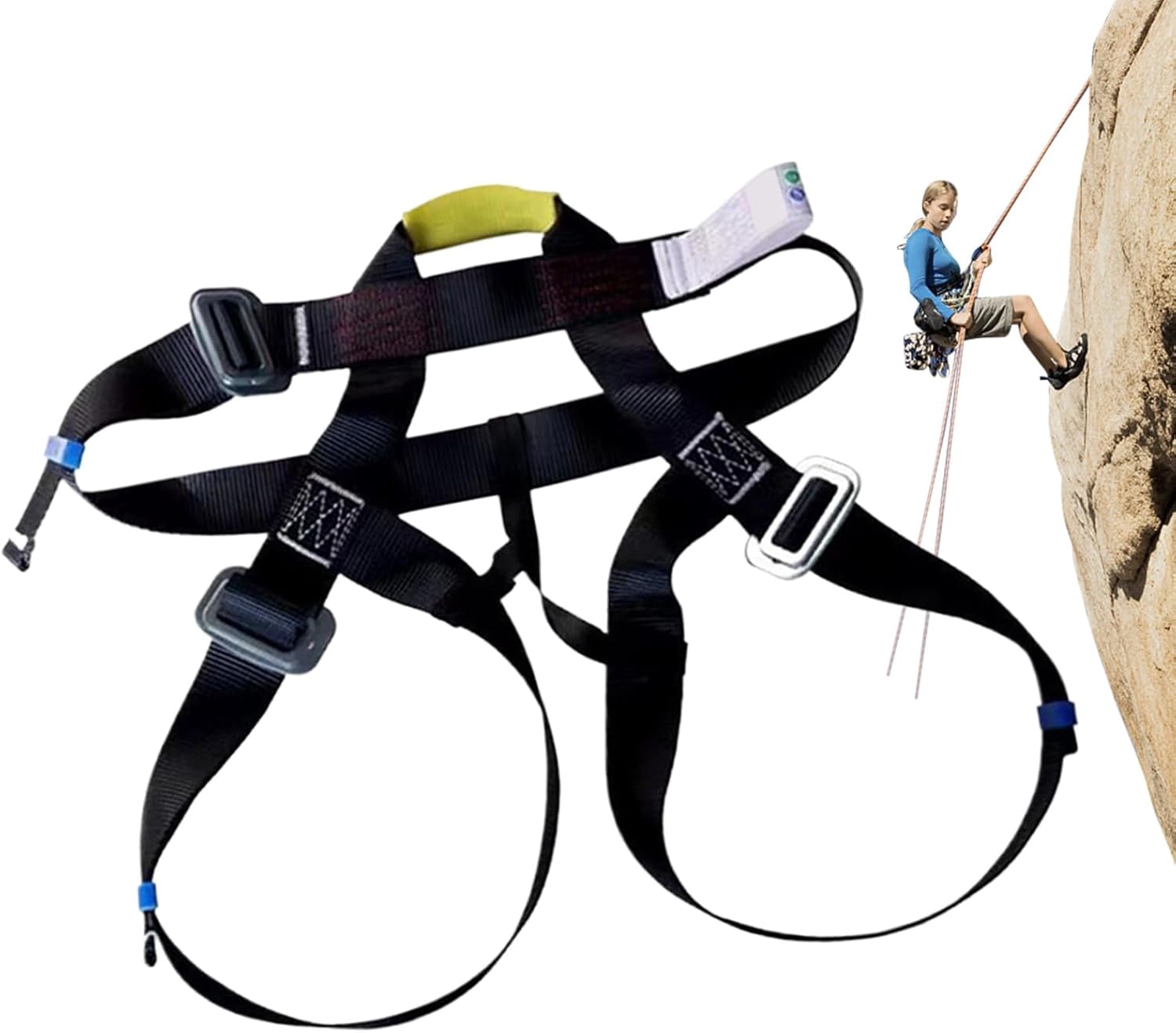 Climbing Safety Belt – 1.8m Aerial Work Harness, Alloy Steel Hook, Polyester Webbing, For Roofing, Mountaineering, Construction